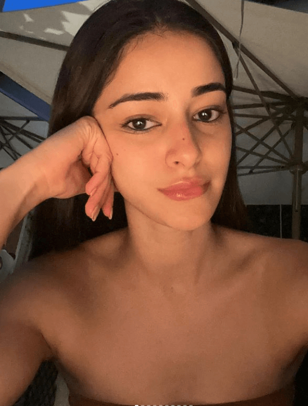 Actress Ananya Pandey shared pictures from the shooting sets