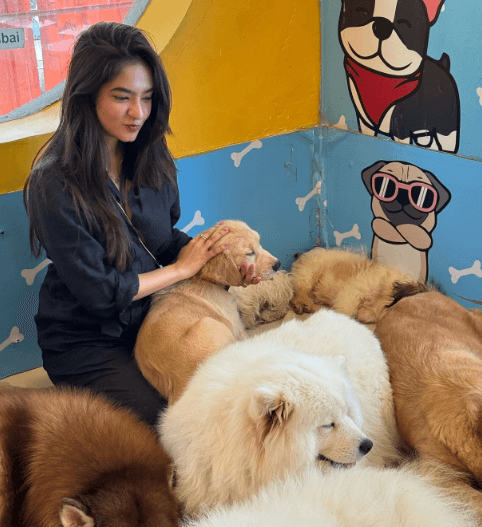 Anushka Sen seen with cute cute doggy