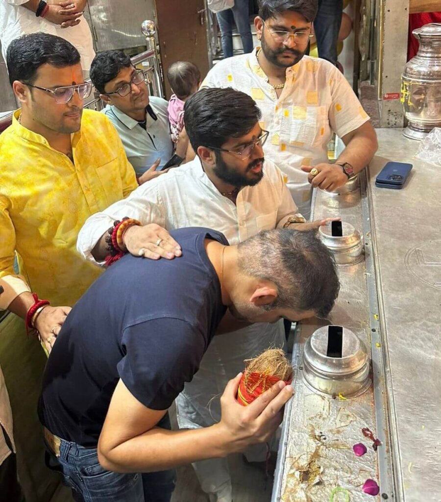 Cricketer Gautam Gambhir prays to Salasar Dham Lord Balaji