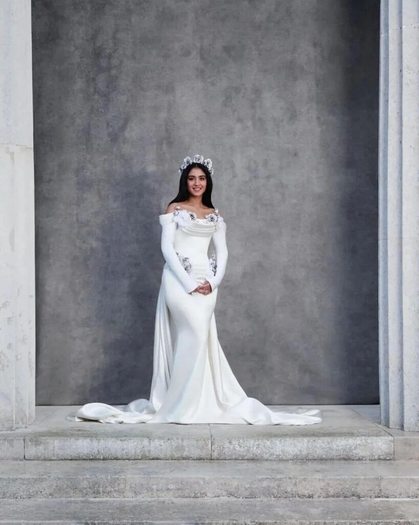 daughter-in-law of the Ambani family looks like a princess in a white gown