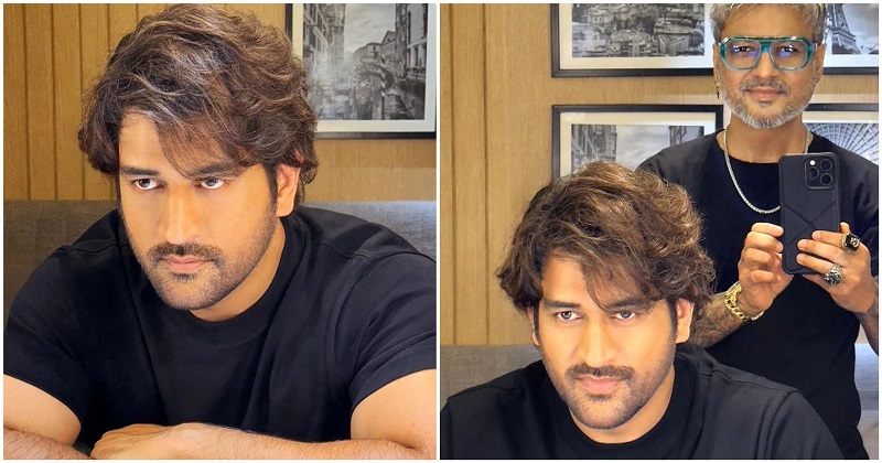 Mahendra Singh Dhoni new hair look