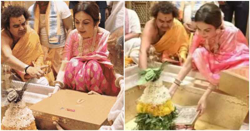 Nita Ambani offered Anant Ambani wedding kankotri at the feet of Kashi Vishwanath Mahadev