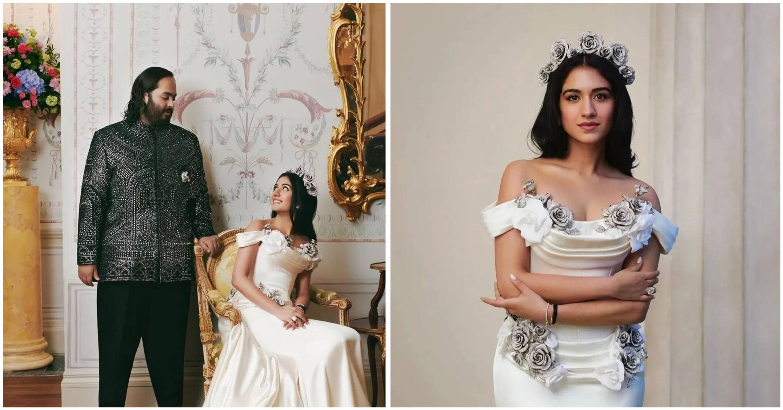 daughter-in-law of the Ambani family looks like a princess in a white gown