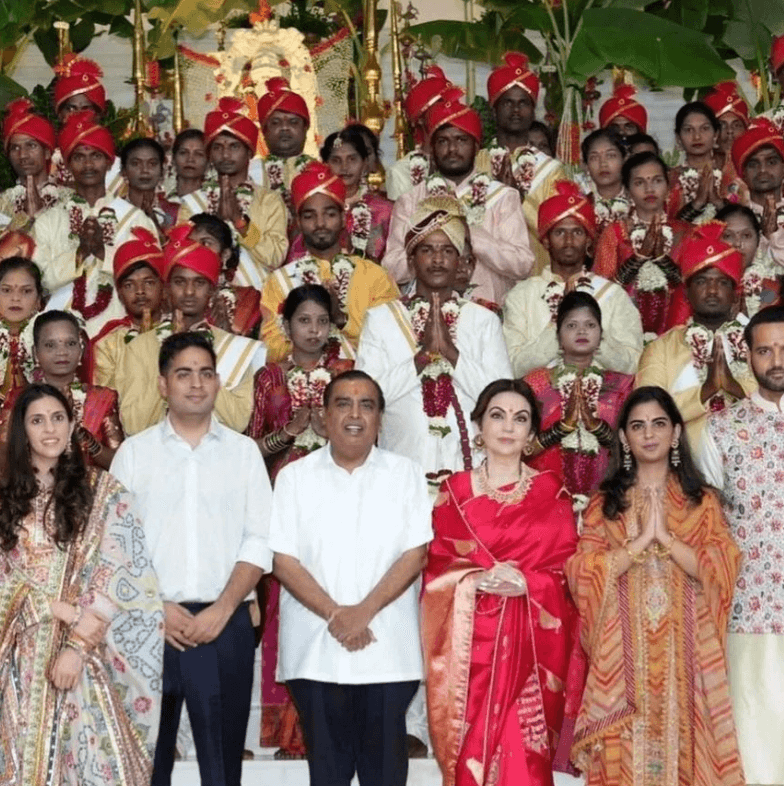 Ambani family organized a grand mass wedding for the poor family