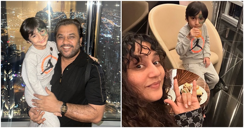 Kirtidan Gadhvi shared special pictures with her entire family from Burj Khalifa